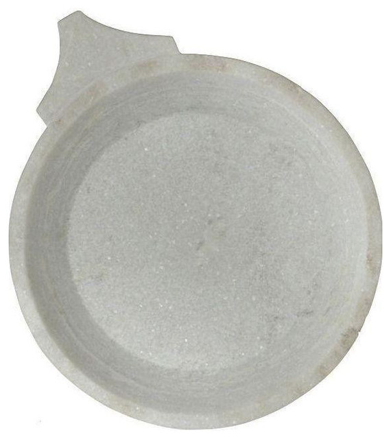 White Marble Platter from India - $300 Est. Retail - $150 on Chairish.com