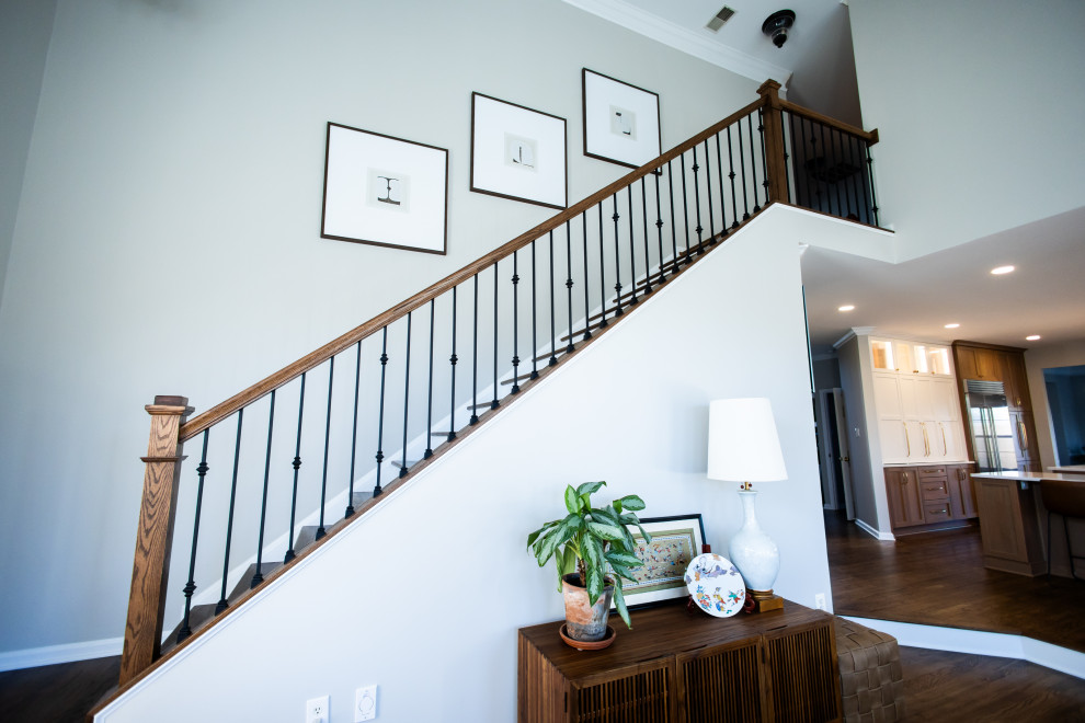 Example of a transitional home design design in Baltimore