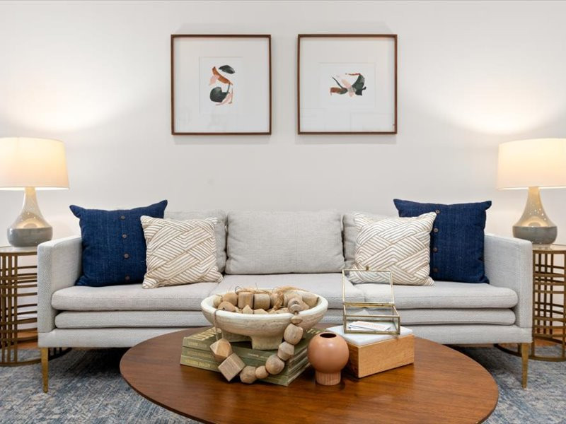 Inspiration for a contemporary living room remodel in DC Metro