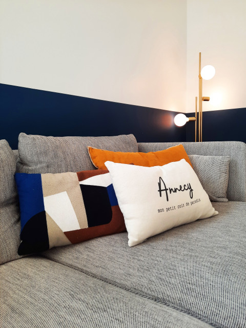 R&eacute;novation d'une maison contemporary-vardagsrum
