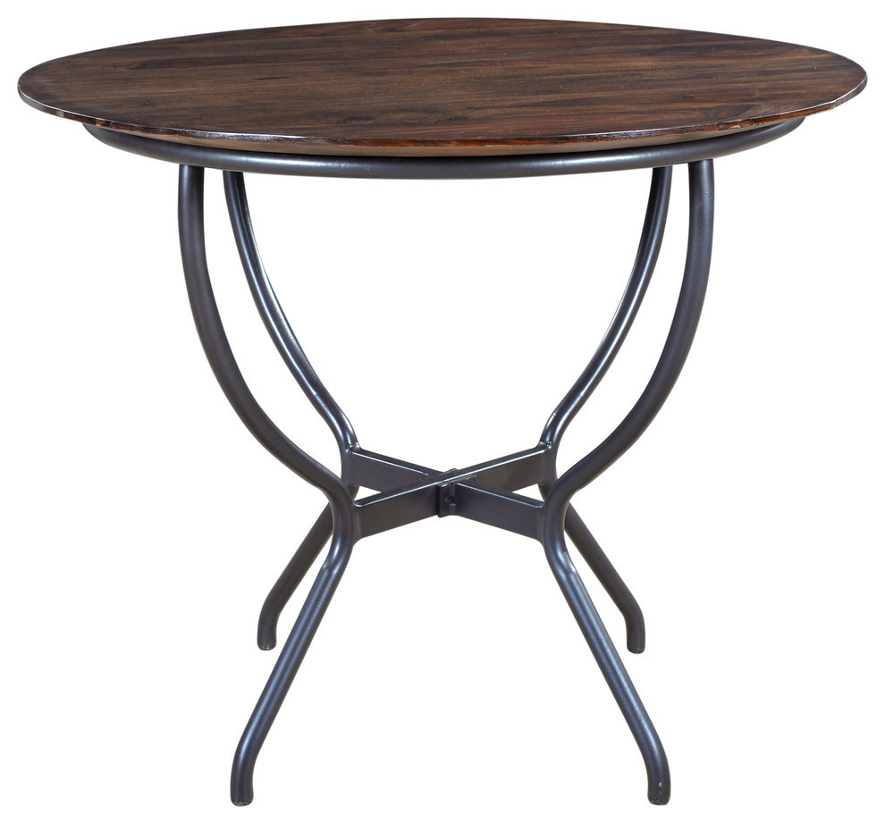 Adler Dining Table, 30", Adler Honey Brown Industrial Dining Tables