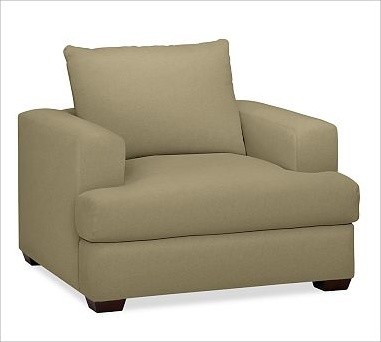 Hampton Grand Upholstered Armchair, everydaysuede(TM) Jadestone
