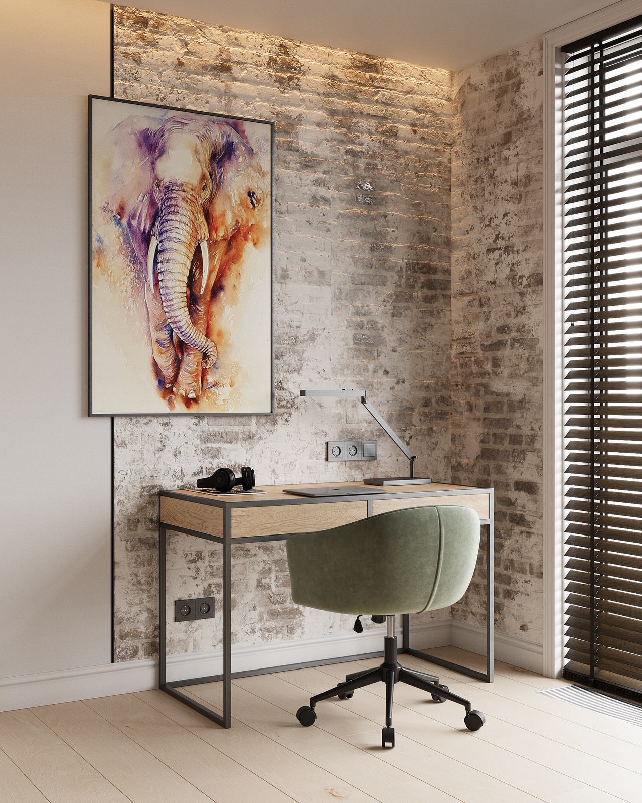 Дизайн-проект квартиры 60 кв.м в  стиле Петербургский Лофт