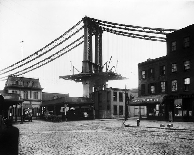 V5179 Manhattan Bridge Construction 1909 Retro Old Decor WALL PRINT POSTER AU