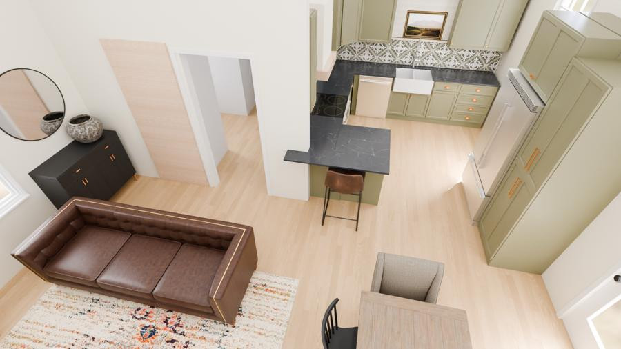 This is the rendering of what the School House Kitchen will look like when we are done.