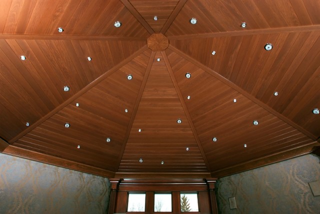 Poplar Tongue Groove Ceiling Traditional Entrance Other