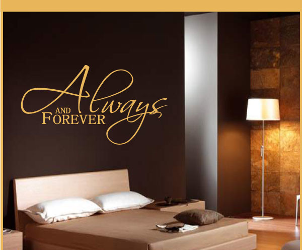 Always and Vinyl Wall Decal lo011alwaysandvi, Matte White, 48 in.