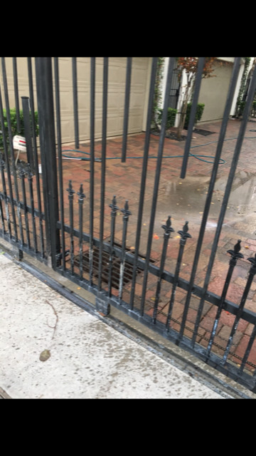 Wrought Iron Fence Renewed & Repainted.