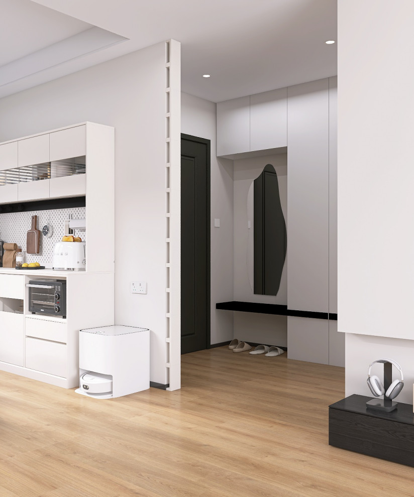 Современная кухня-гостиная 58 м²