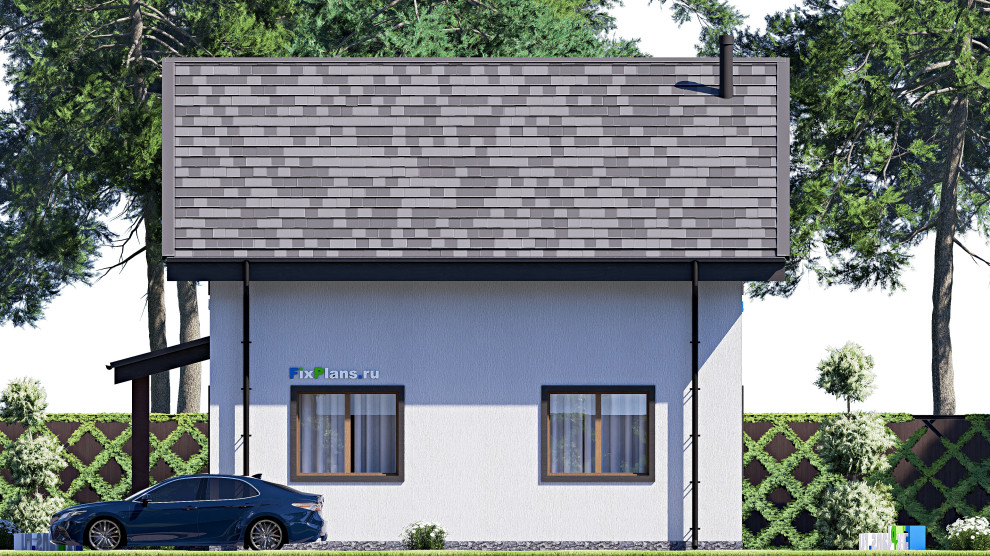 Проект дома с мансардой 10х10 м S128м2 F-18098