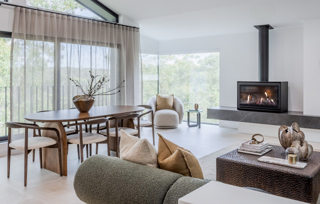 DFS940 Freestanding Gas Fireplace trendy-dagligstue
