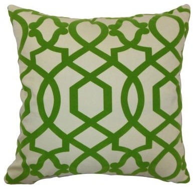 The Pillow Collection Maeret Moorish Tile Pillow - Keylime
