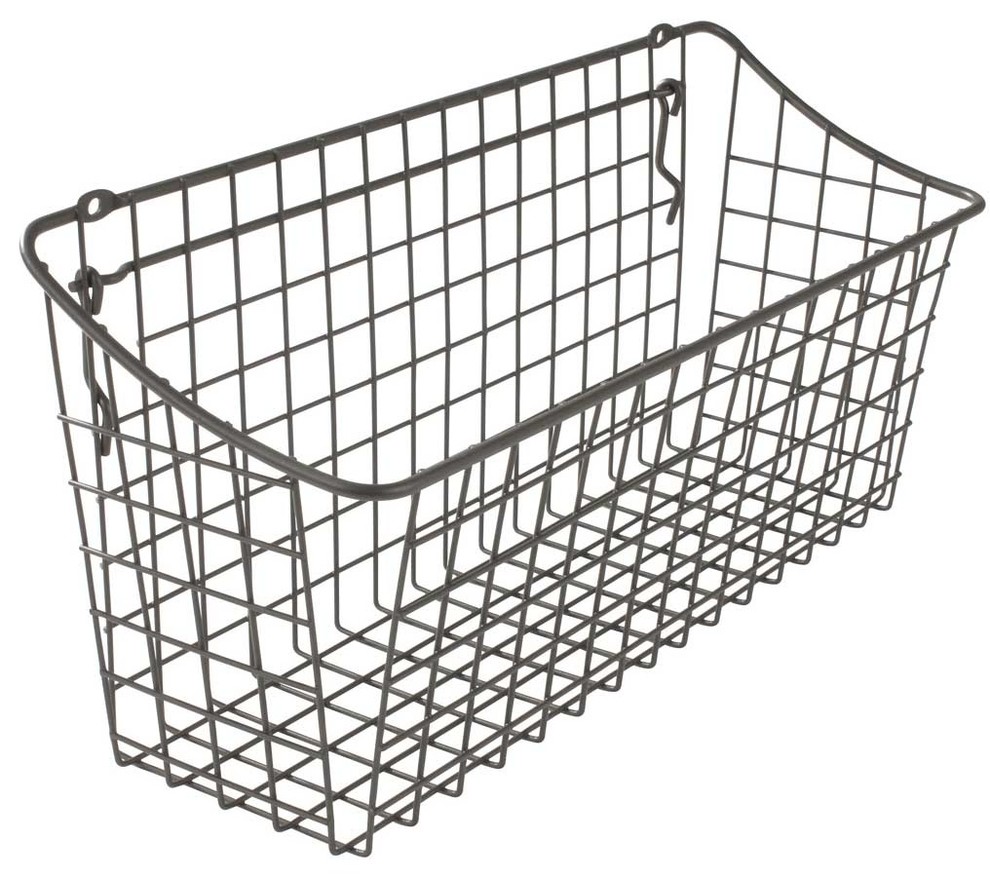Wall Mount Wire Basket - 15.25 W x 7 H x 5.5 D