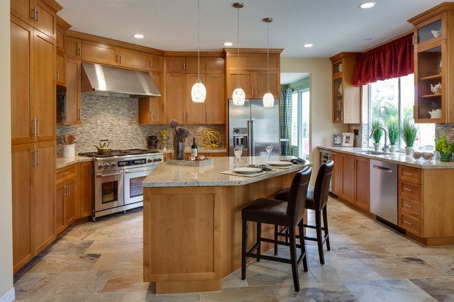 Carmel Valley Home Makeover transitional-kitchen