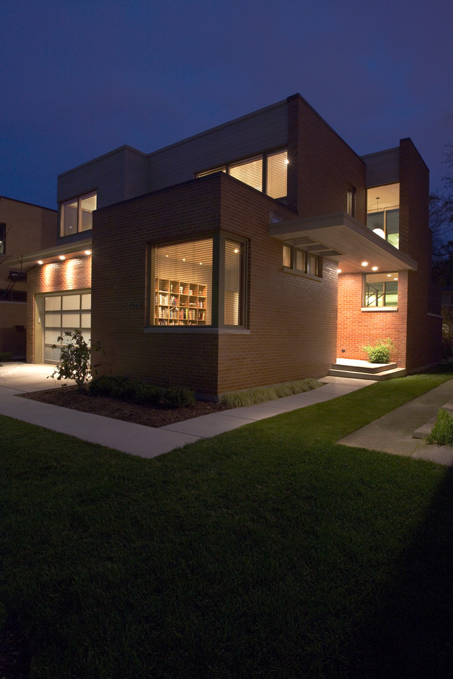 Photo of a modern brick exterior in Chicago.