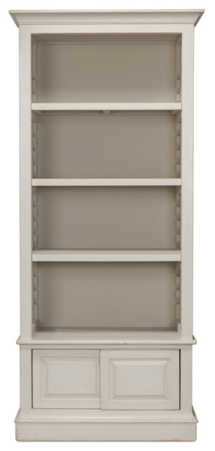 Zoey Bookcase Open Shelves Antique White