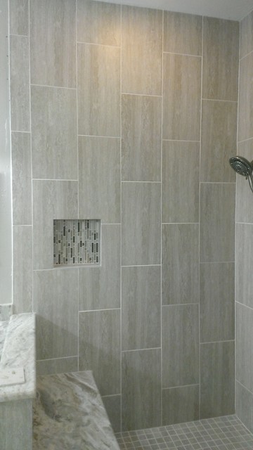 MASTER BATHROOM - Complete remodel 12" x 24" Vertical Tile