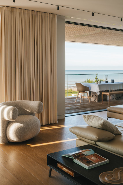 Beach Front Home coastal-living-room