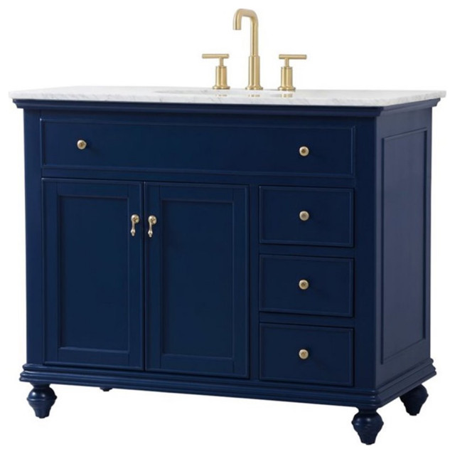Elegant Decor Otto 42" Contemporary Solid Wood Single Bathroom Vanity