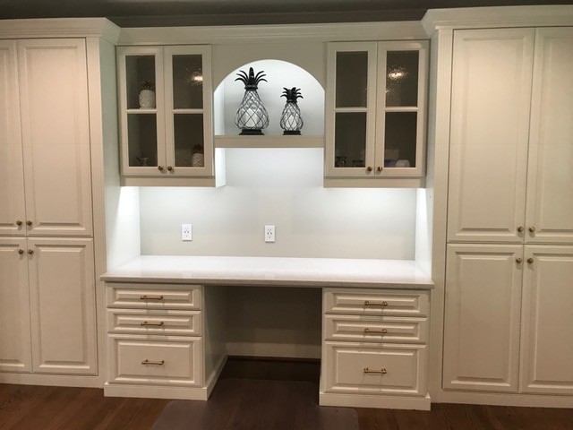 Home Office in Traditional White