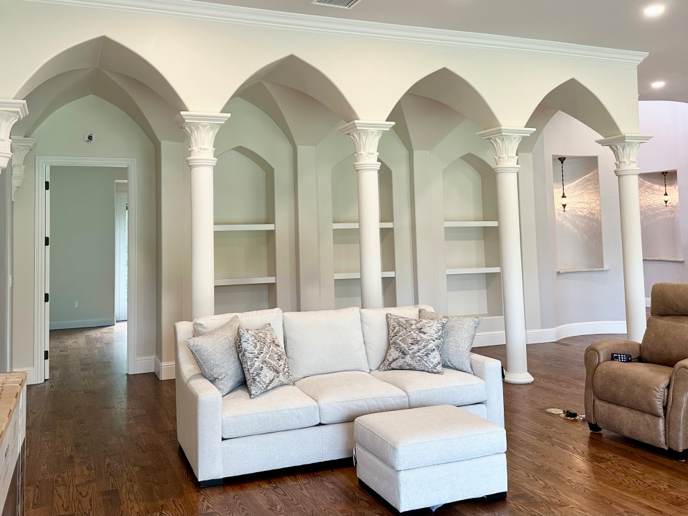 Custom Home - Groin Ceiling Hallway & Living Room - Wylie, TX
