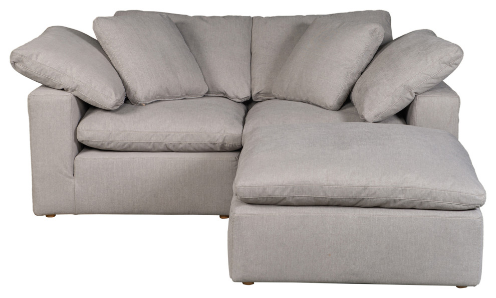 3 PC Stain Resistant LiveSmart Performance Fabric Grey Nook Modular