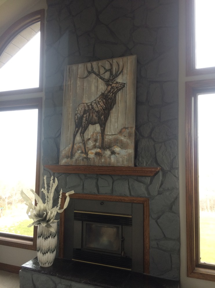 Inspiration for a transitional home design remodel in Calgary