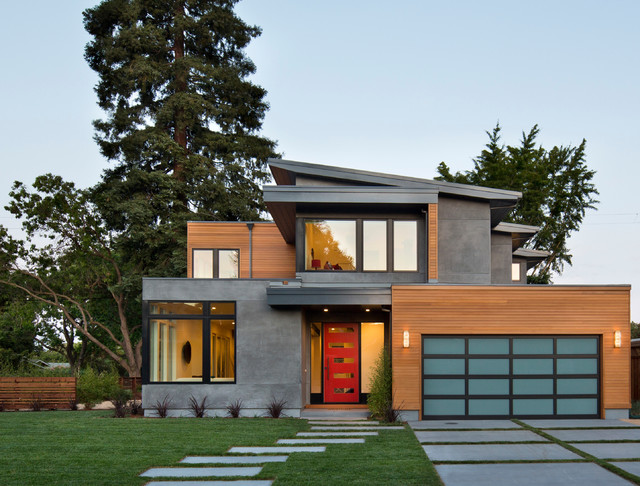 Ames Ave contemporaneo-facciata