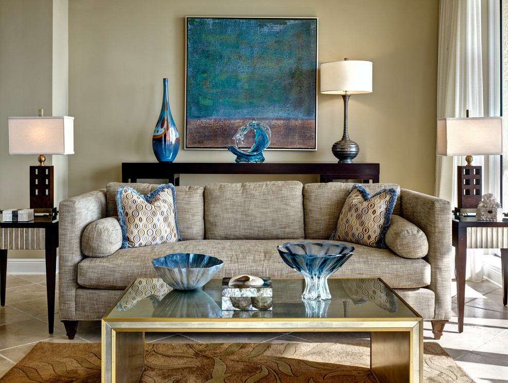 This is an example of a beach style formal living room in Orlando.