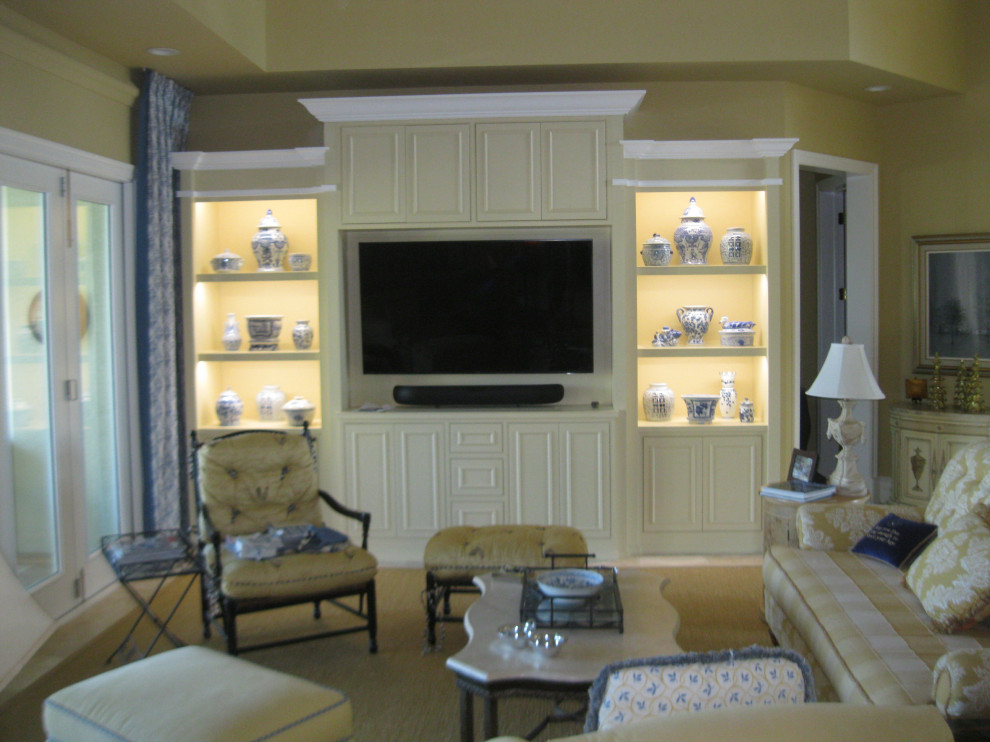 Photo of a large transitional living room in Other.