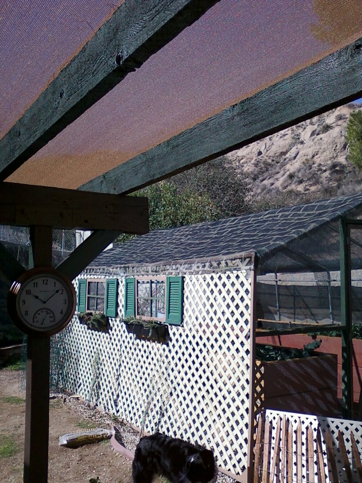 Mid-sized eclectic backyard full sun shed photo in Los Angeles