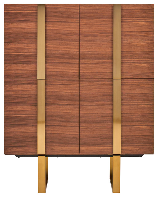 Drake Tall Cabinet Walnut Contemporary Storage Cabinets By Urbia