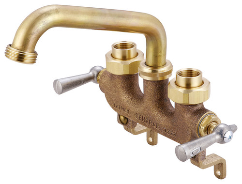 Central Brass Two Handle Wall Mounted Laundry Faucet