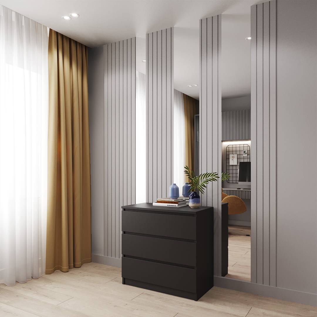 Спальня с рабочим местом для молодой девушки