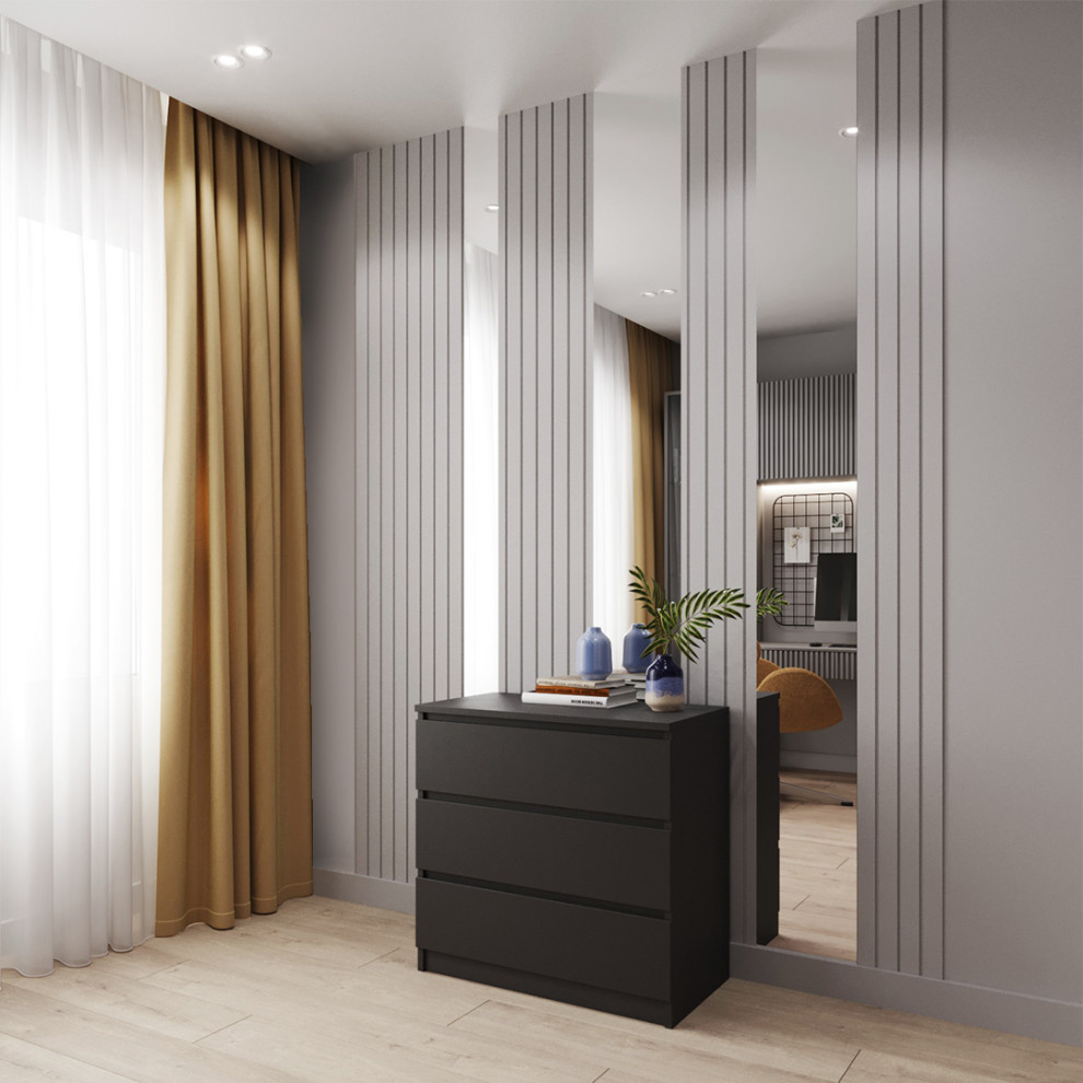 Спальня с рабочим местом для молодой девушки