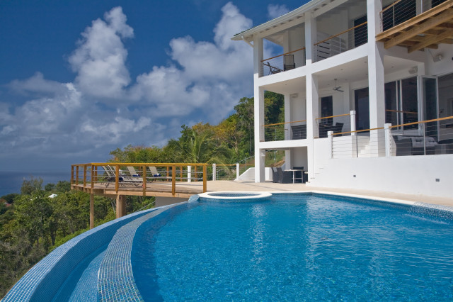 View from infinity pool pool