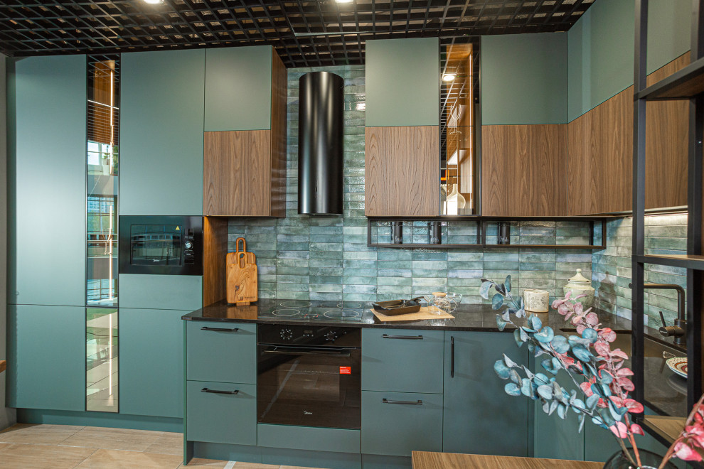 Современная кухня в стиле эко и лофт