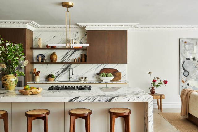 Transitional Kitchen nyklassisk-koekken