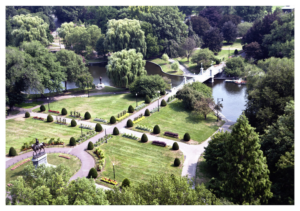 Artwork, The Boston Public Gardens From Above, The Sadkowski Boston Collectio