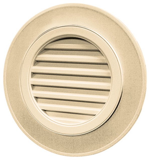 28"Wx28"H Round Gable Vent Louver Traditional Exterior Shutters