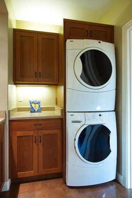 Upper Rockridge Kitchen, Bath & Living Room - Contemporary - Laundry ...