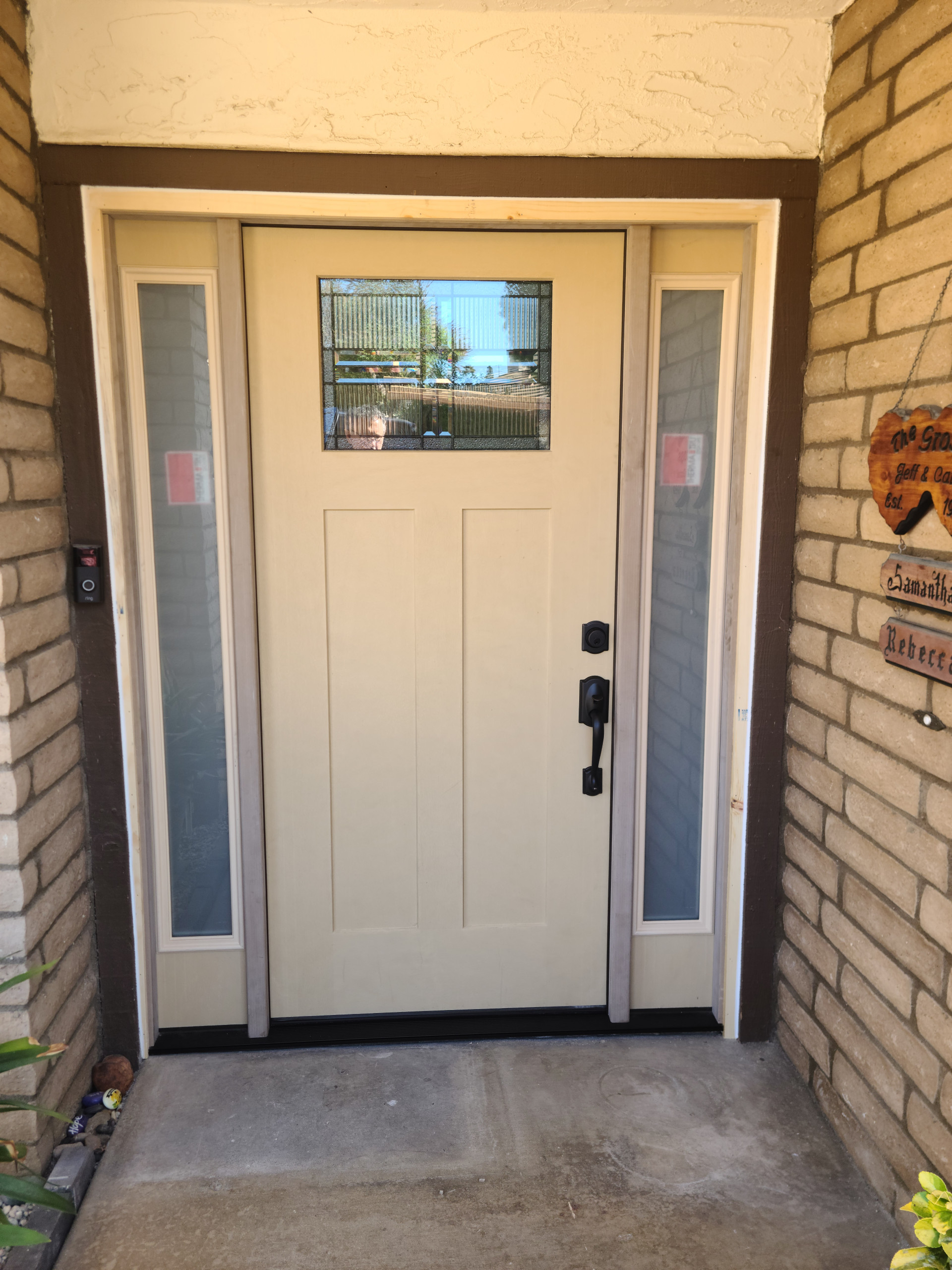 Front door with sidelites