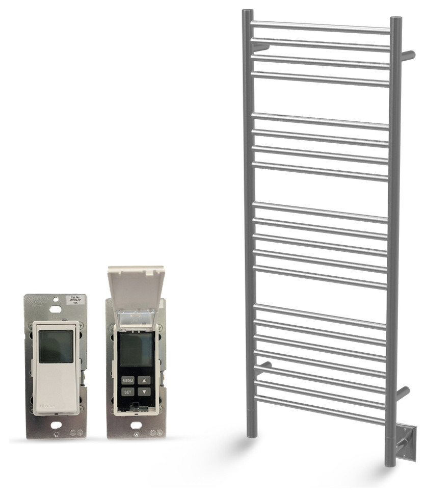 Hardwired Towel Warmer with Programmable Timer, Amba Jeeves D Straight