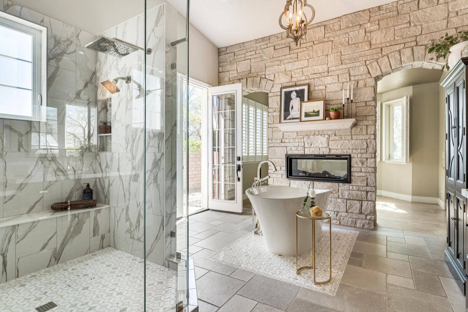 Mediterranean Modern Master Bathroom