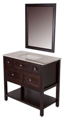 St Paul Ashland 36 In Bathroom Vanity Chocolate With Stone St Paul Ashland 36 In Bathroom Vanity Chocolate With Stone Effects