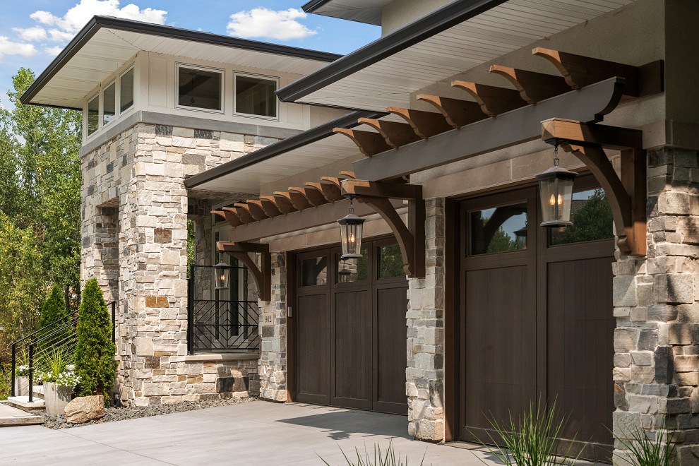 Inspiration for a transitional garage in Minneapolis.