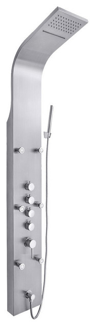 GV Shower Panel with Rainfall and Watefall Shower, 65" Stainless Steel