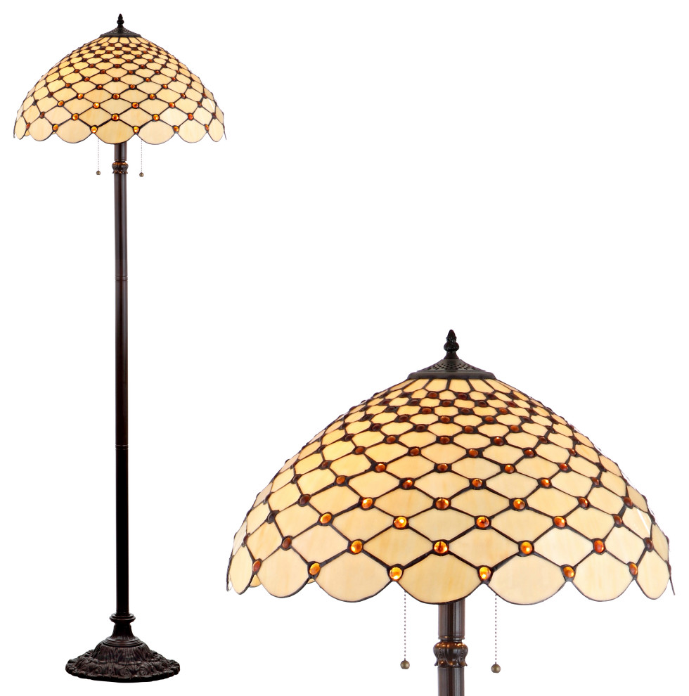 Lee TiffanyStyle 62" Floor Lamp, Bronze Floor Lamps by