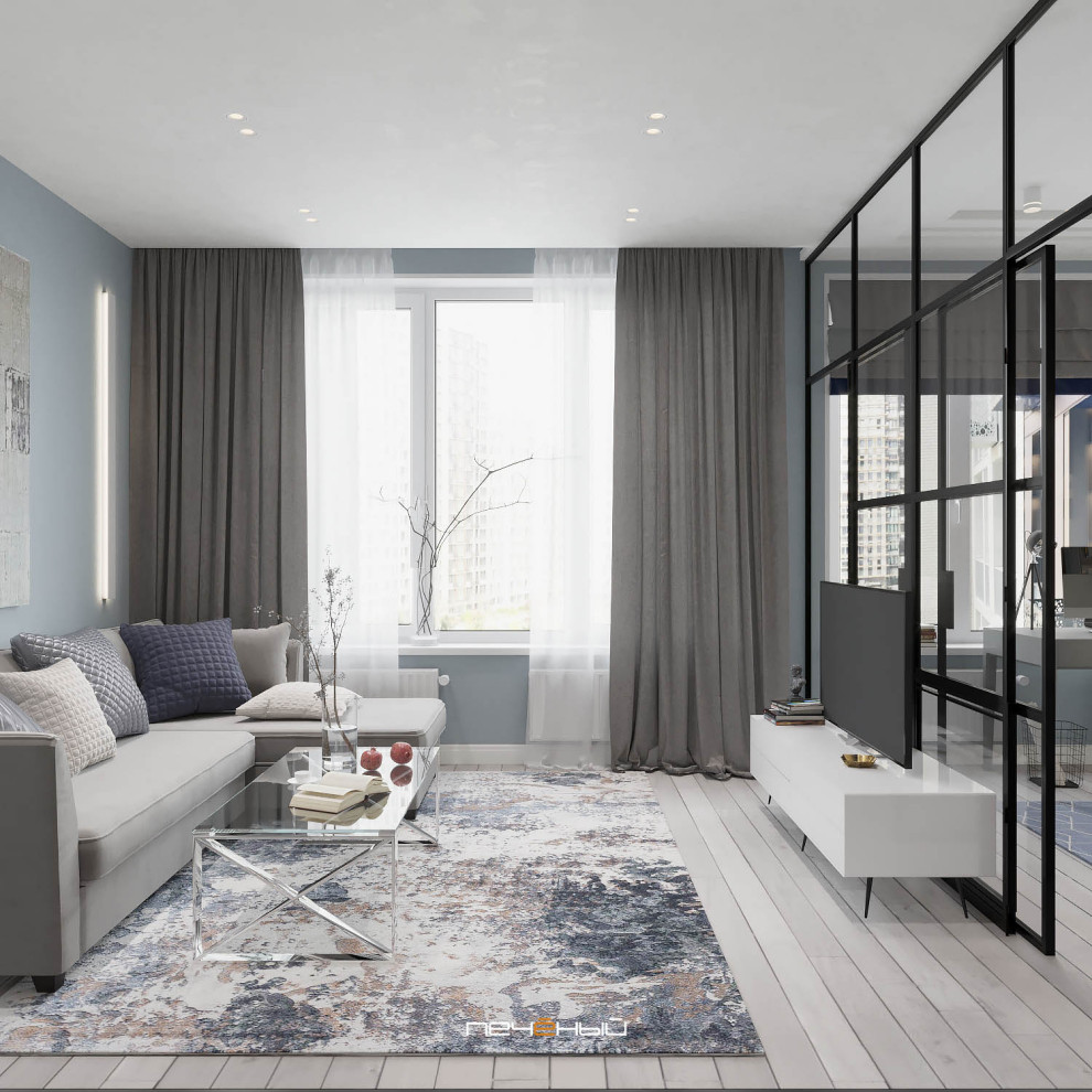 Современная трёшка в пастельных тонах