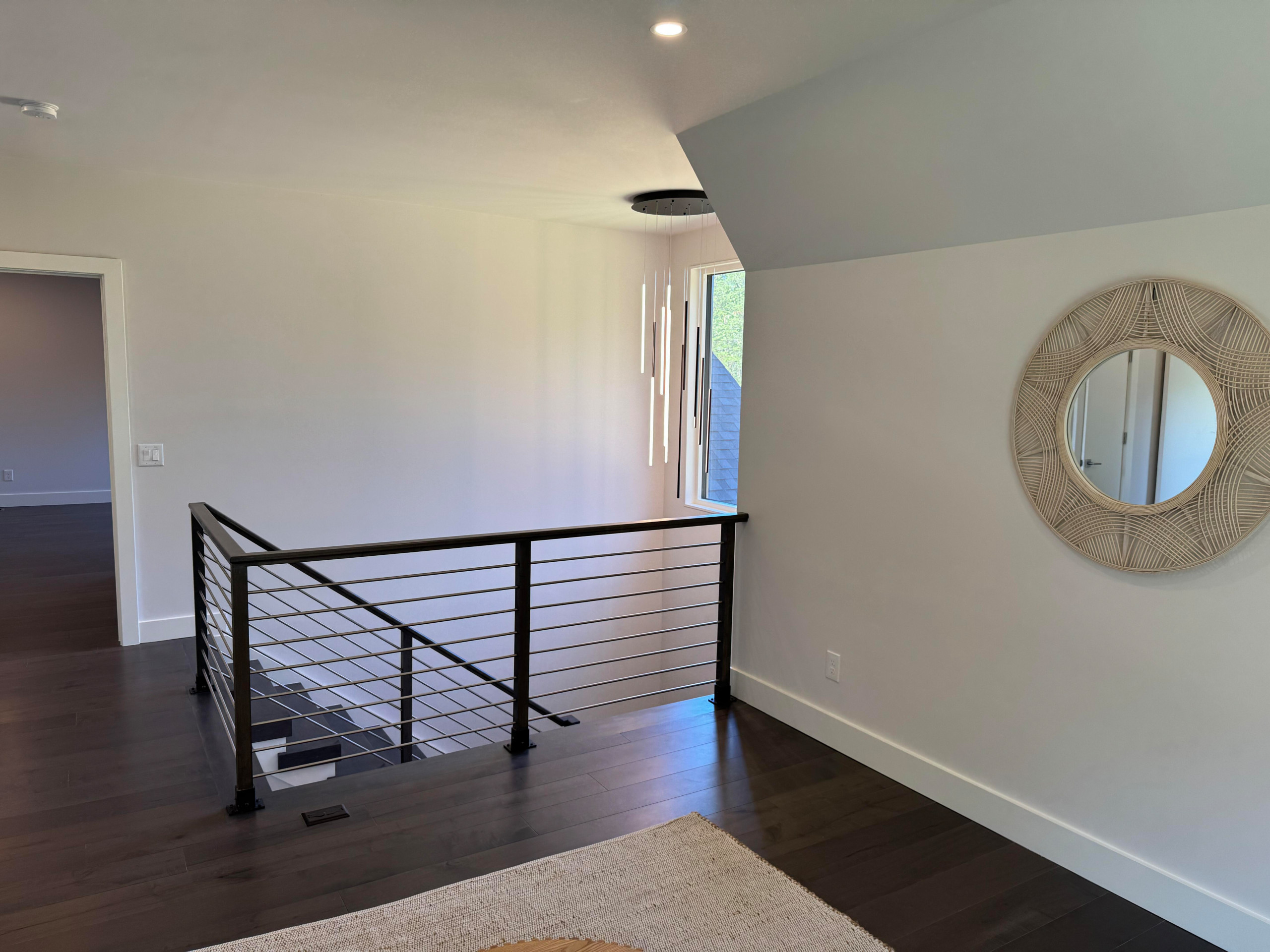 137_Transitional Maple Staircase with Stainless Steel Rail, Clifton, VA 2014